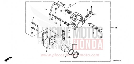 FRONT BRAKE CALIPER CRF150RB8 de 2008